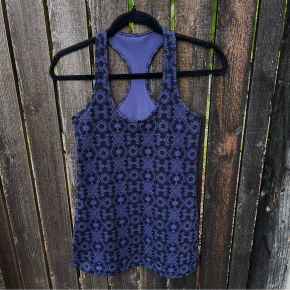 Lululemon Cool Racerback Mini Prisma Nightfall Black Grape Tank Top Sz 4 - Picture 8 of 12